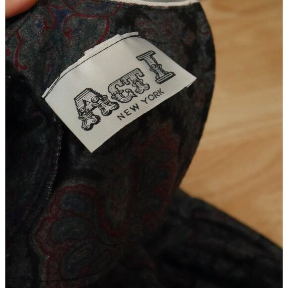 Vintage Medium Flannel Prairie Dress Cottagecore Paisley Modest Victorian 80s - Picture 8 of 11